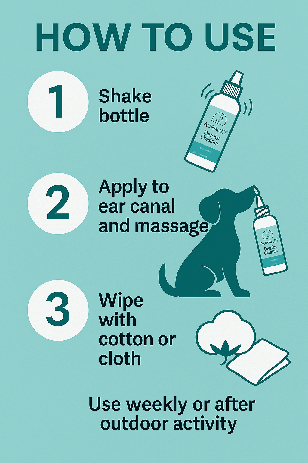 Gentle Ear Cleaner for Dogs — 4-Ingredient Formula to Support a Healthy Ear Environment