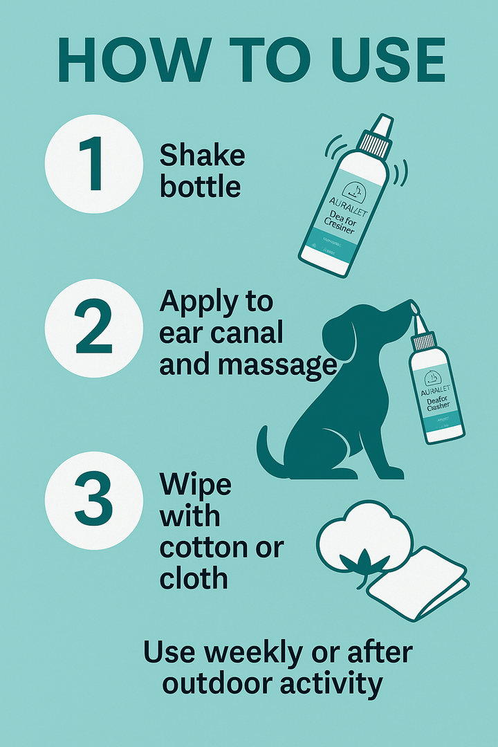 Gentle Ear Cleaner for Dogs — 4-Ingredient Formula to Support a Healthy Ear Environment