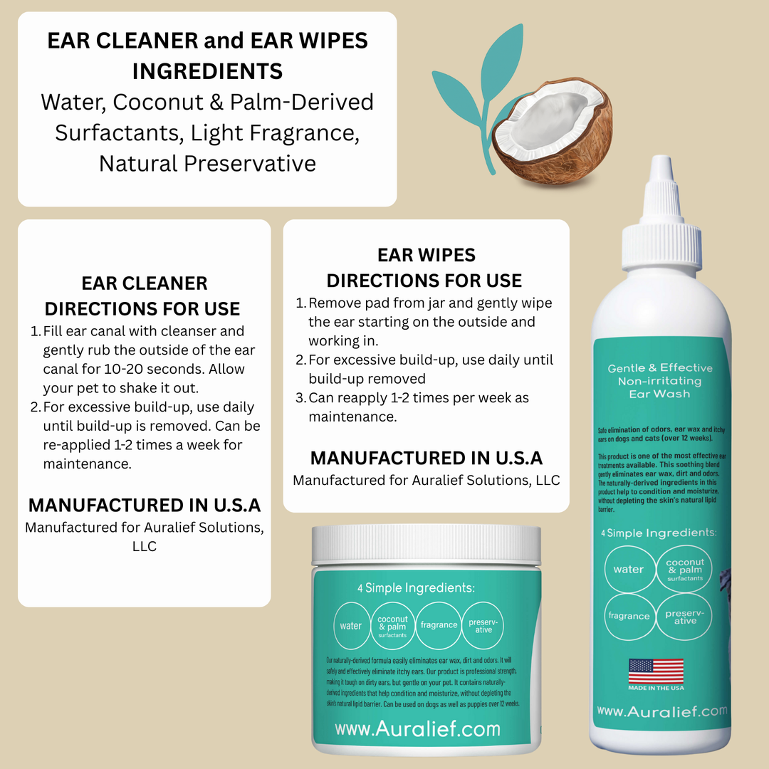 Gentle Ear Cleaner for Dogs — 4-Ingredient Formula to Support a Healthy Ear Environment