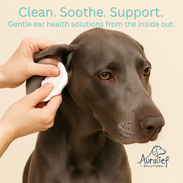Auralief Dog Ear Wipes – Gentle, Daily Cleaning for Healthy Ears (100 Wipes)