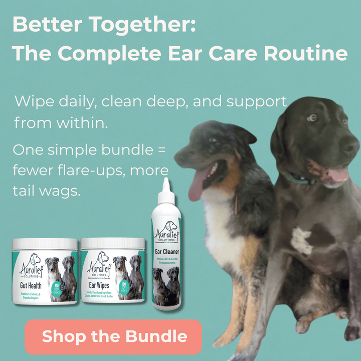 Auralief Dog Ear Wipes – Gentle, Daily Cleaning for Healthy Ears (100 Wipes)