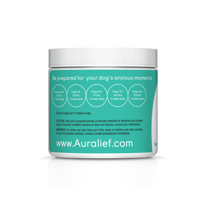 Auralief Calming Chews for Dogs – Natural Soothing Support – 120 Soft Chews
